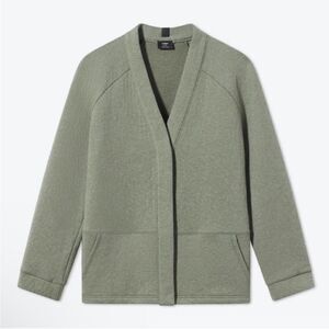 NEW Lunya Lahgo Restore Double Faced Cardigan Sweater Green XL